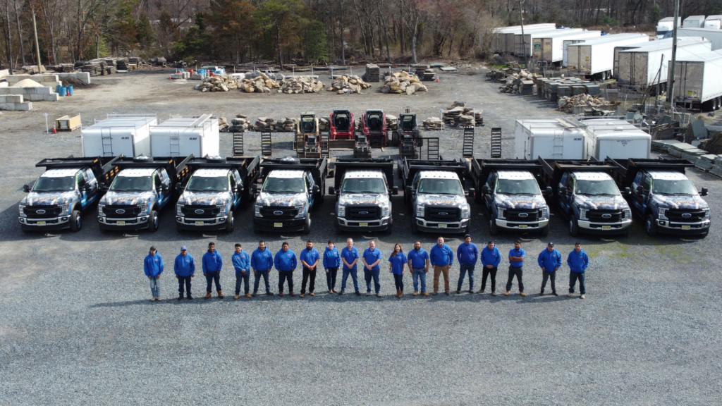 Aquatic Artists team installing a waterfall feature